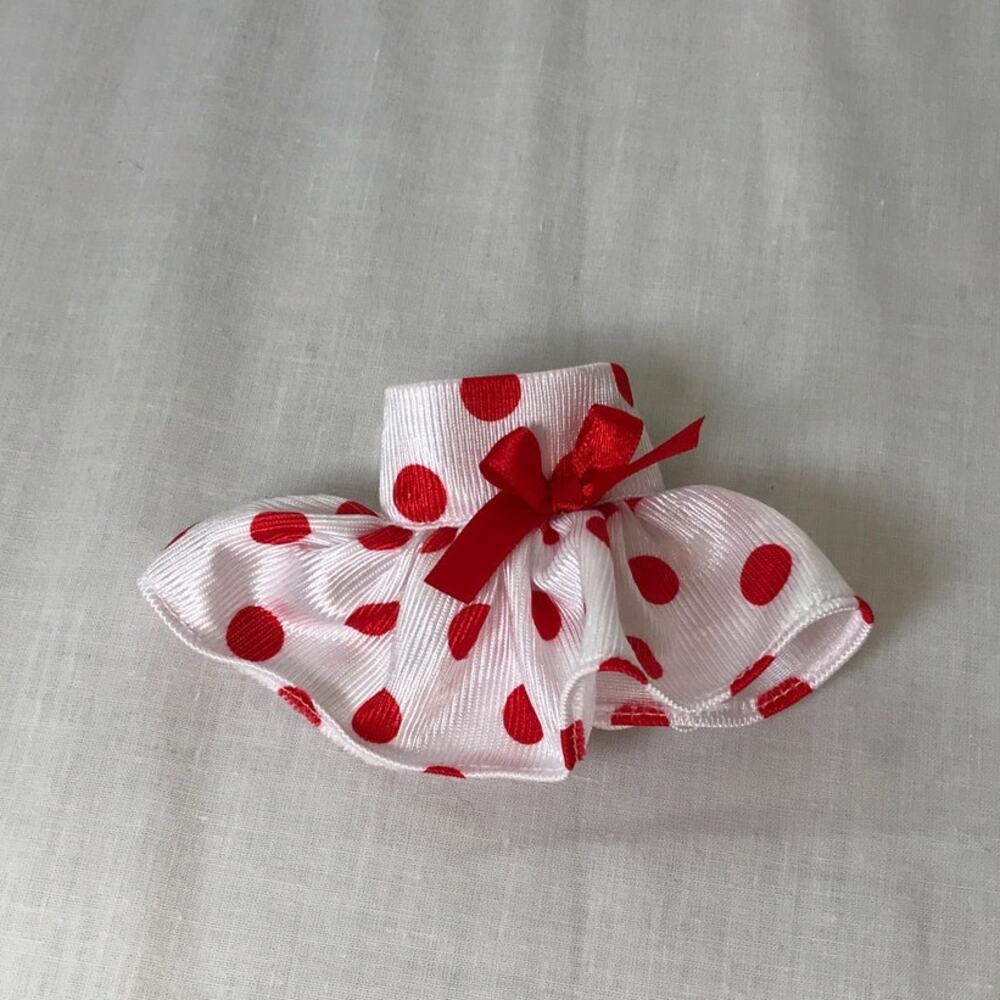 Claus Couture The Elf on the Shelf Christmas Polka-Dot Bow Doll Skirt